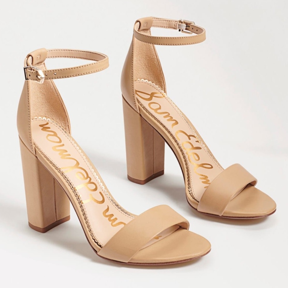 Sam Edelman Yaro Heel- Soft Beige Leather